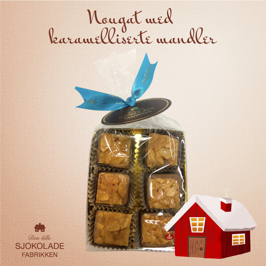 Nougat med karamelliserte mandler